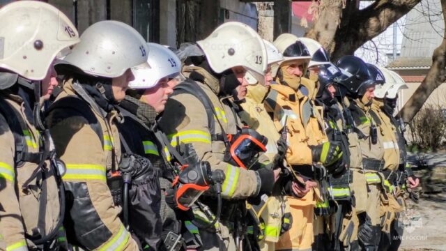 В Старом Крыму прошли пожарно-тактические учения  